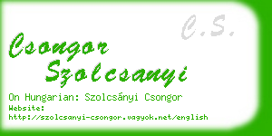 csongor szolcsanyi business card